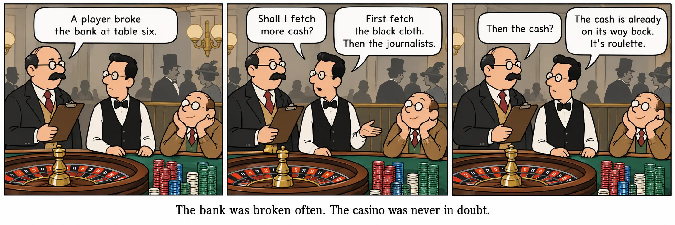 Il banco saltava spesso. Il casinò non fu mai in dubbio.