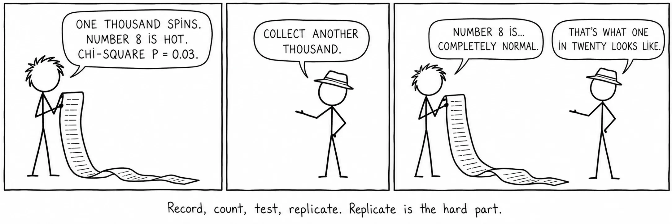Registrare, contare, testare, replicare. Replicare è la parte difficile.