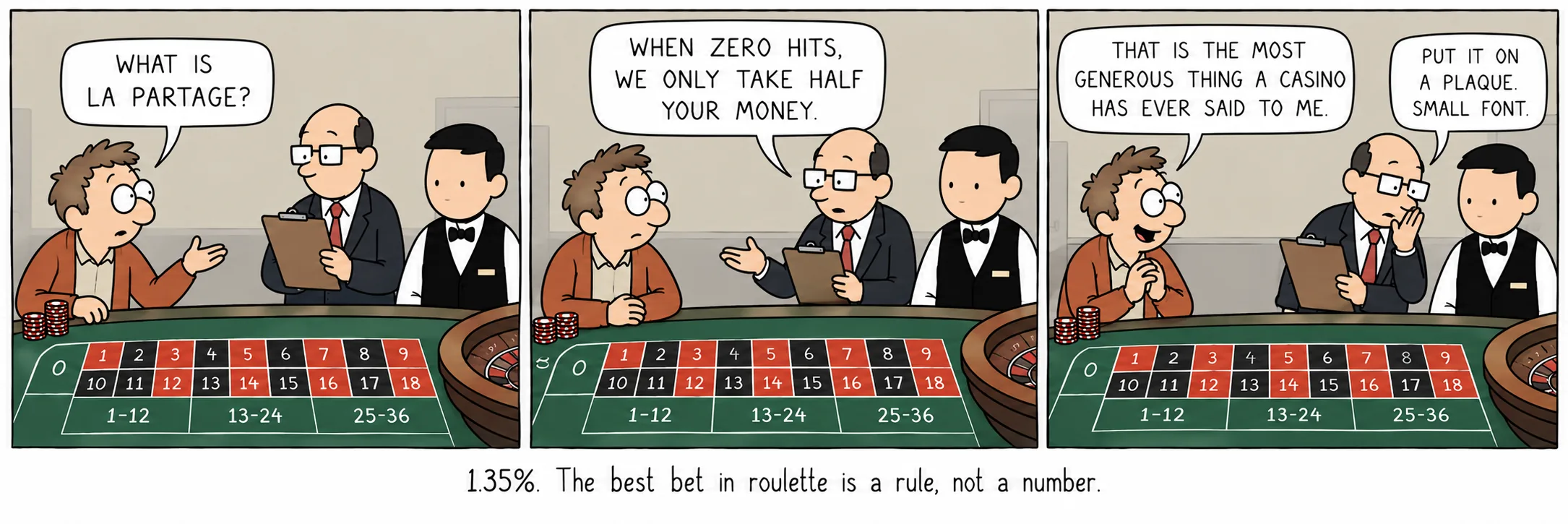 1,35%. La migliore puntata della roulette è una regola, non un numero.